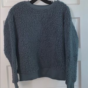Dark teal fuzzy sweatshirt